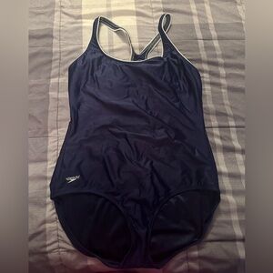 Speedo Navy Blue Racerback Women's One-Piece Swimsuit